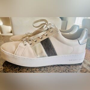 Michael Kors Cream and Silver Women's Sneakers